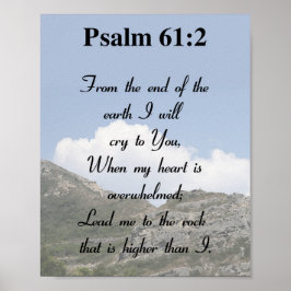 Psalm 61:2, Bijbelversie, Inspirerend scripts Poster