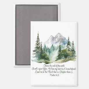 Psalm 61:2 Leid mij naar de berg van de Schrift Magneet