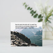 Psalm 61:2 Vanaf het einde van de aarde... Briefkaart (Staand voorkant)
