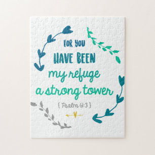 Psalm 61:3 Mijn Bijbel citaat Christelijke trouw Legpuzzel