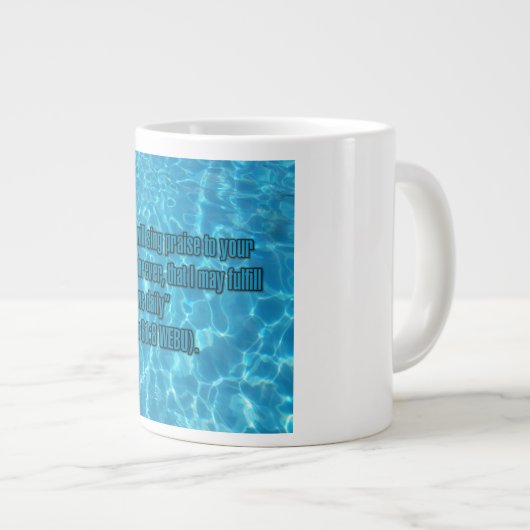 Psalm 61:8 WEBU Mug Extra Grote Beker (Voorkant rechts)