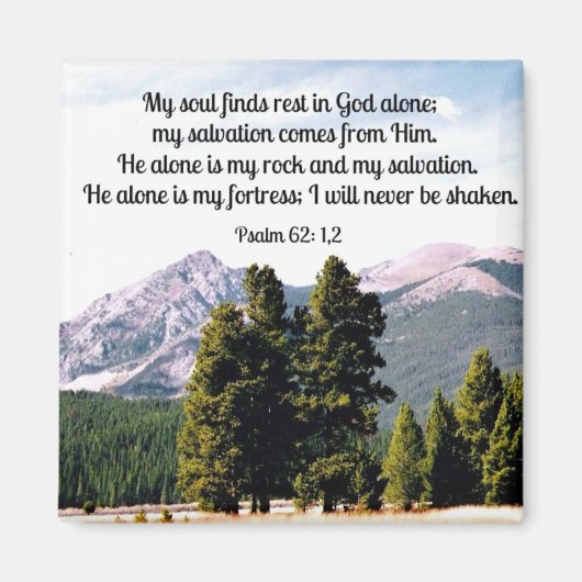 Psalm 62:1,2 magneet (Voorkant)