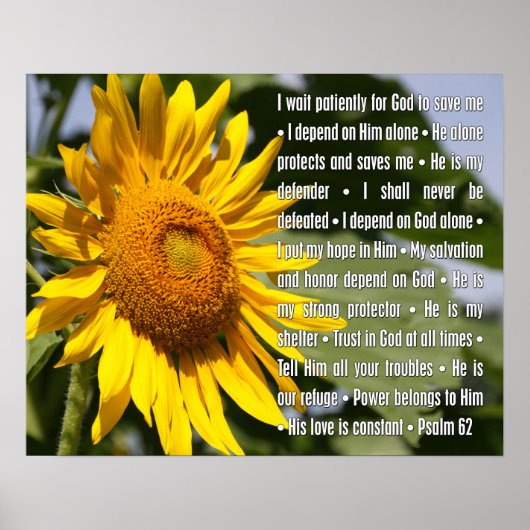 Psalm 62 - Vertrouwen in Gods Bescherming Poster (Voorkant)