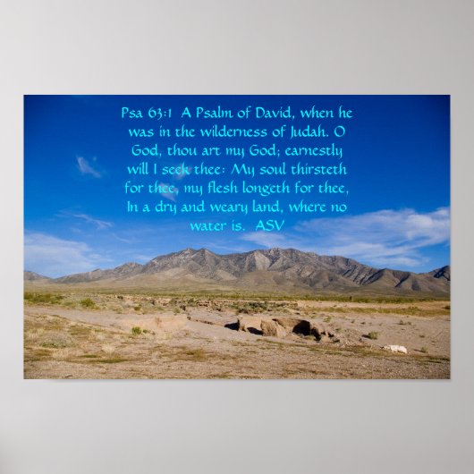 Psalm 63:1 poster (Voorkant)