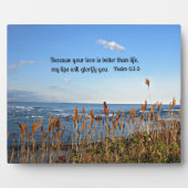 Psalm 63:3 omdat je liefde beter is dan het leven. fotoplaat (Voorkant)