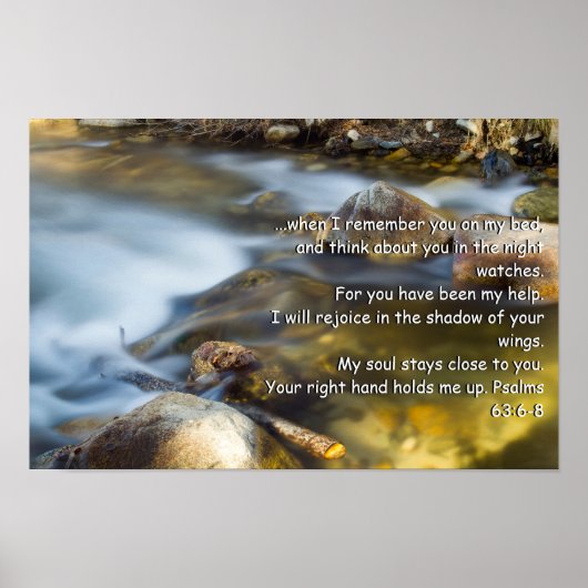 Psalm 63:6-8 poster (Voorkant)