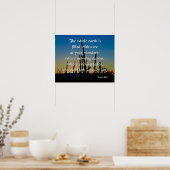 Psalm 65:8 Liedjes van vreugde Poster (Keuken)