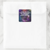 Psalm 66:5 vierkante sticker (Tas)