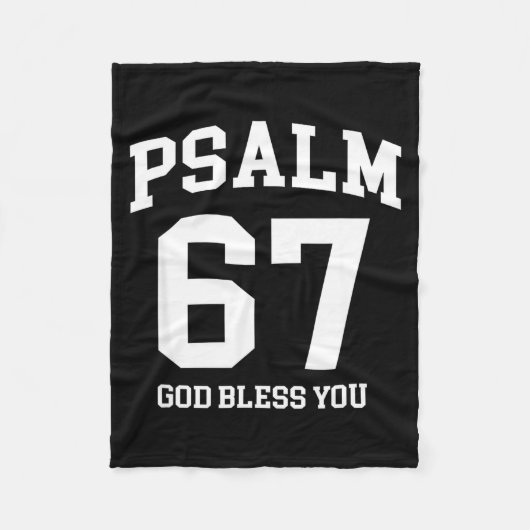 Psalm 67 Christian 6 7 Six Seven Jesus Funny Meme Fleece Deken (Voorkant)