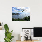 Psalm 69:30 Ik zal de naam van God prijzen... Poster (Thuiskantoor)