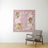 Psalm 70 met afbeelding van baby-engelen wandkleed (In situ)