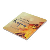 Psalm 71:14 Ik zal altijd HOPE Maple Leaves hebben Tegeltje (Zijkant)
