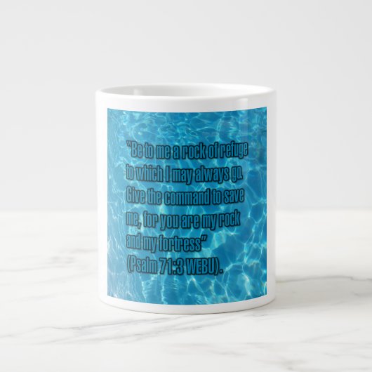 Psalm 71:3 WEBU Mug Extra Grote Beker (Voorkant)