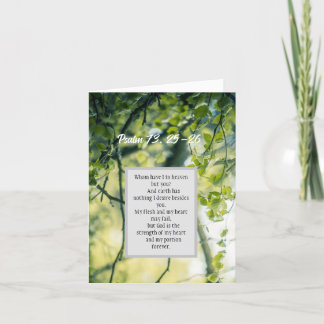 psalm 73: 25-26, Christelijke gevouwen kaart