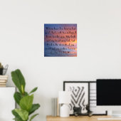 Psalm 73:25-26 poster met blauwe zonsondergang (Thuiskantoor)