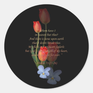 Psalm 73: 25-26 Tulpen Ronde Sticker