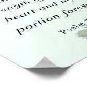 Psalm 73:26, Bijbelversie Poster (Hoek)