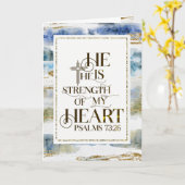 Psalm 73:26 Hij is de Sterkte van mijn hart Kaart (Gele Bloem)