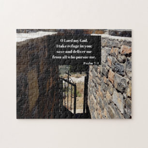 Psalm 7:1 God is mijn toevlucht Bijbelvers Legpuzzel