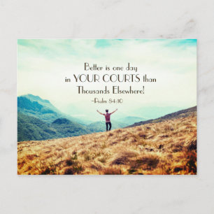 Psalm 84:10 beter is één dag in uw Bijbel van de R Briefkaart