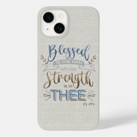 Psalm 84:5 - Gezegeld is het Man Case-Mate iPhone Case (Achterkant)