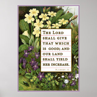 Psalm 85:12 Victoriaans Poster van de Schrift