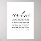 Psalm 86:11-12 Bijbel Verse Wall Art, Poster (Voorkant)