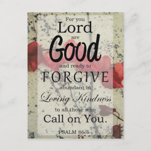 Psalm 86:5 Briefkaart voor vergeving