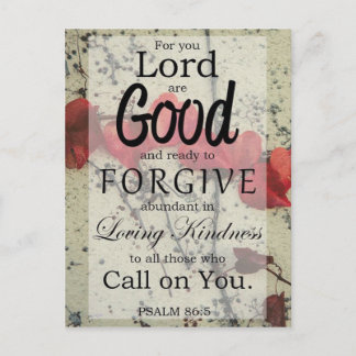 Psalm 86:5 Briefkaart voor vergeving