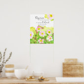 Psalm 86 Scripture Bible Verse Pink Flowers Poster (Keuken)