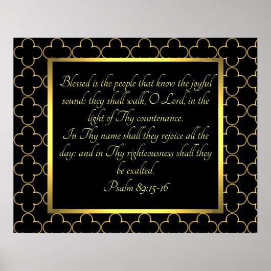 psalm 89:15-16 poster (Voorkant)