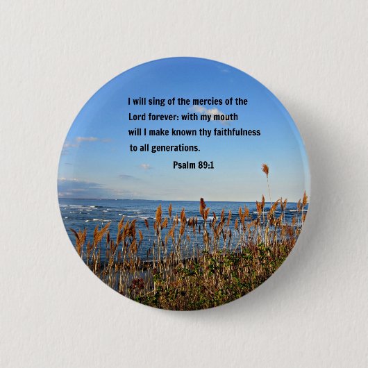 Psalm 89:1 ronde button 5,7 cm (Voorkant)