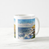 Psalm 89:9 Cliffs at Galley Head, Cork Ireland Koffiemok (Voorkant rechts)