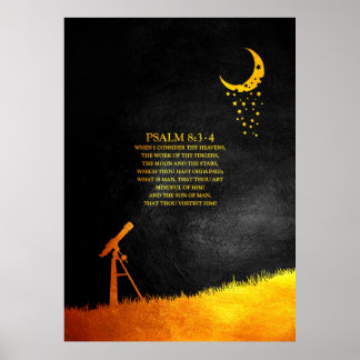Psalm 8:3-4 Bijbelversie Poster