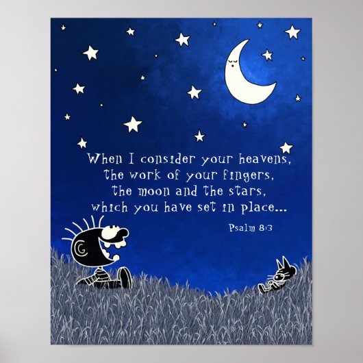 Psalm 8:3 poster (Voorkant)