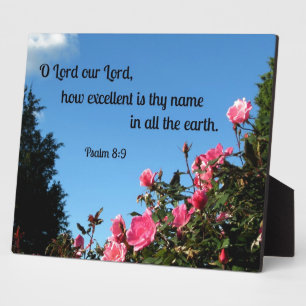 Psalm 8:9o Heer onze Heer, hoe uitstekend zijn jul Fotoplaat