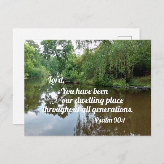 Psalm 90:1 Heer, u bent onze woonplaats geweest Briefkaart (Voorkant / Achterkant)