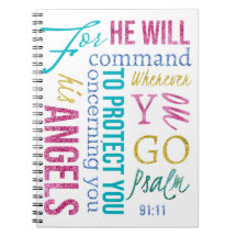 Psalm 91:11 Angel Scripture Prayer Journal Sermon