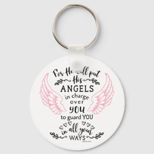 Psalm 91:11 Bijbelscriptie Verse Angels Guard Sleutelhanger