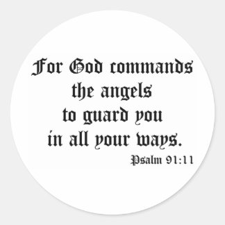 Psalm 91:11 ronde sticker