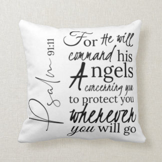 Psalm 91:11 Scripture Angel Christelijk Kussen