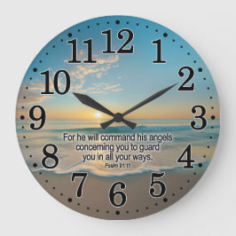 Psalm 91:11 Zijn engelen zullen u bijbelvers bewak Grote Klok