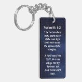 Psalm 91:1-2 Night Sky Sleutelhanger (Voorkant Links)