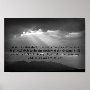 psalm 91: 1,2 poster