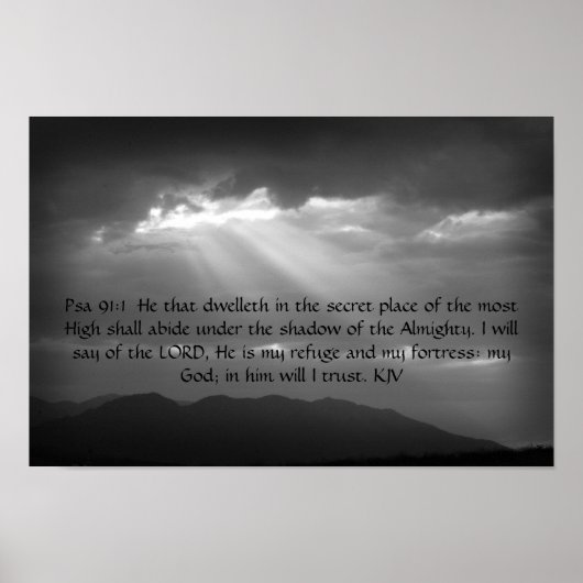 psalm 91: 1,2 poster (Voorkant)