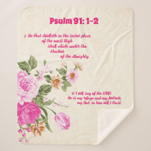 psalm 91:1-2 sherpa deken