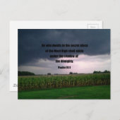 Psalm 91:1 Hij die woont in de geheime plaats... Briefkaart (Voorkant / Achterkant)