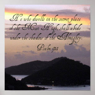 psalm 91:1 poster