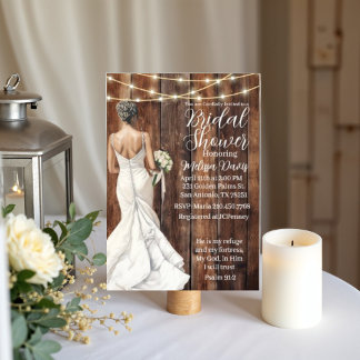 Psalm 91:2 Bridal Shower Invitation Kaart