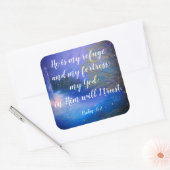 Psalm 91:2 Christelijke Schrift Stickers (Envelop)